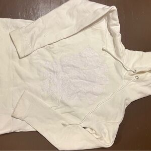 Sp5der white on white hoodie